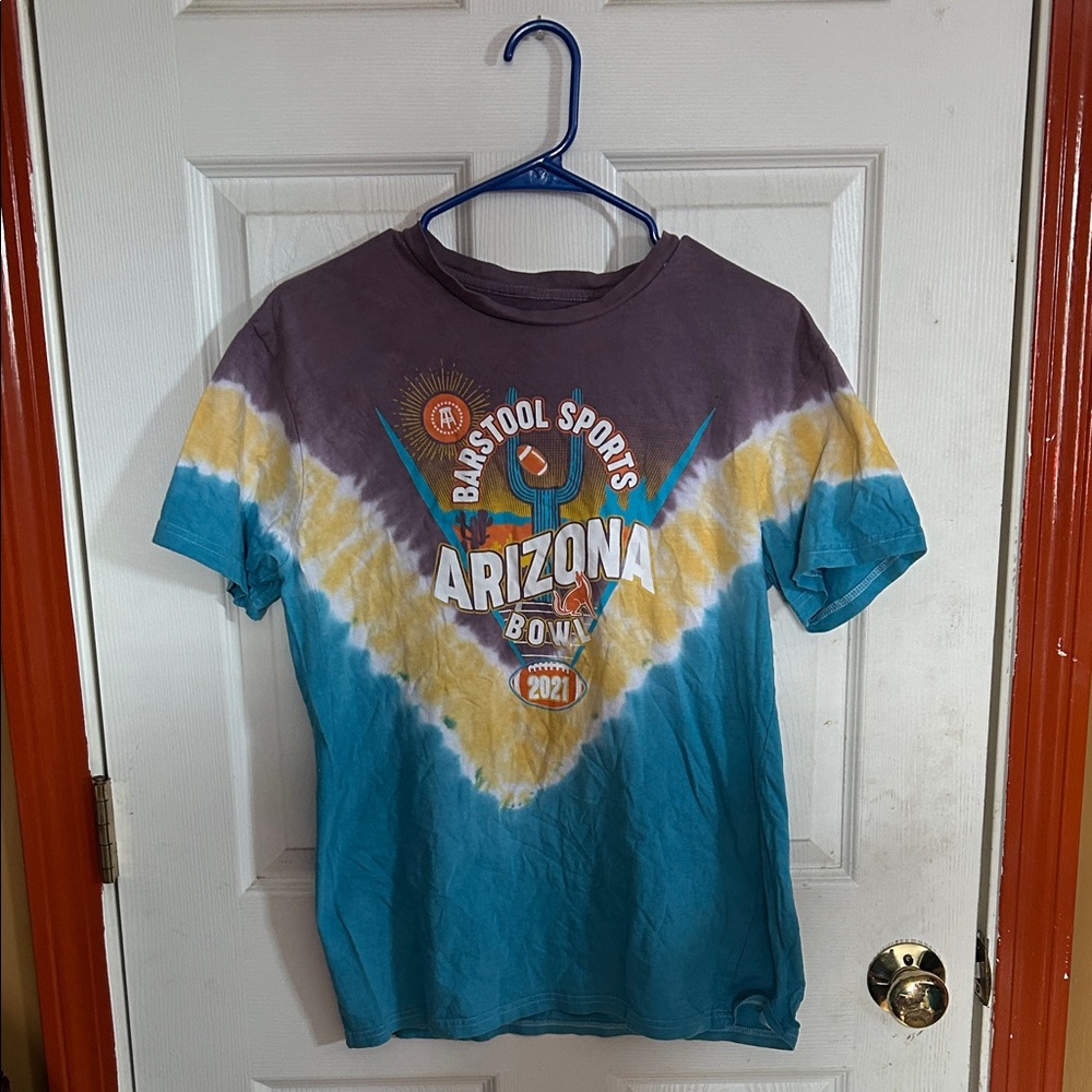 Barstool Sports Arizona Bowl Small 2021 tie-dye t-shirt